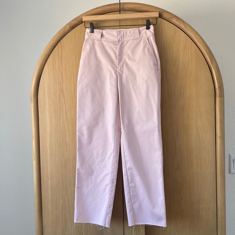 Aritzia TNA Pink Dickies Style Cropped Pant Size 0